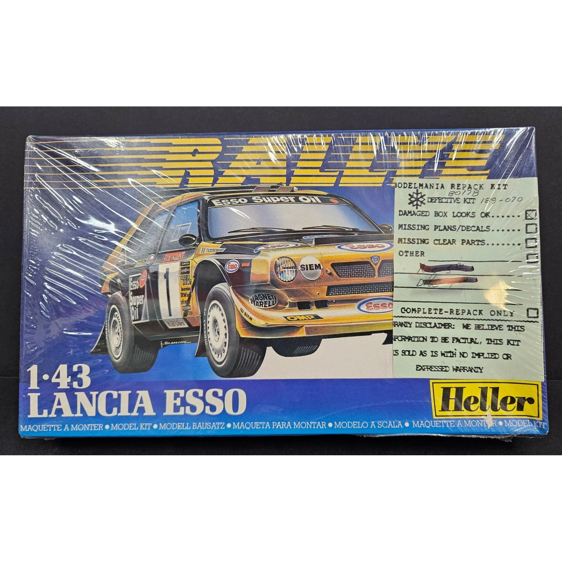 1/43 1986 Rally E Lancia ESSO Model Kit