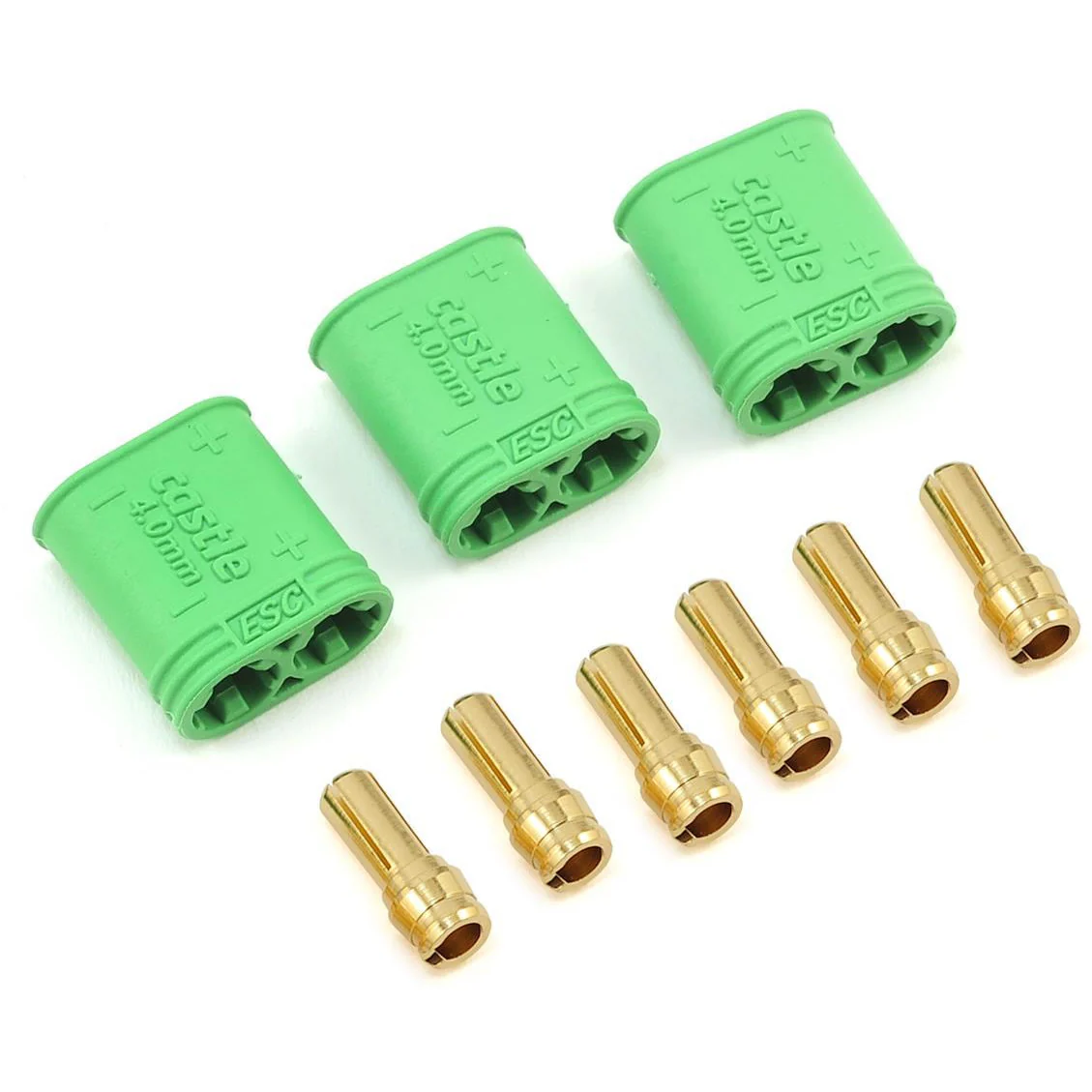 Castle Creations 4mm Polarized Bullet Connector Set (Male)