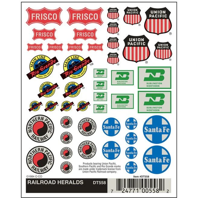 DT558 Dry Transfer, Railroad Heralds