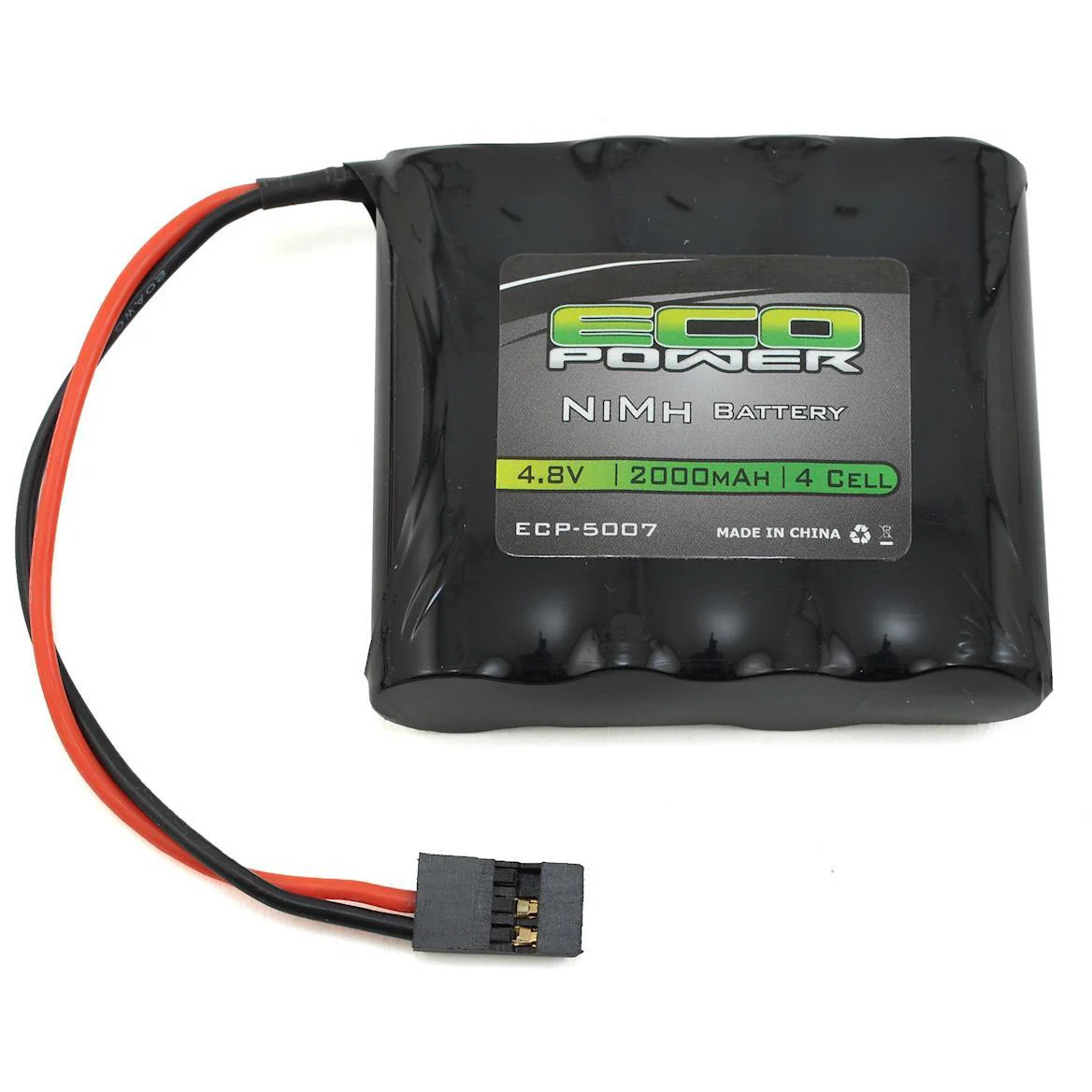 EcoPower 4-Cell NiMH AA SBS-Flat Receiver Battery w/Rx Connector (4.8V/2000mAh)