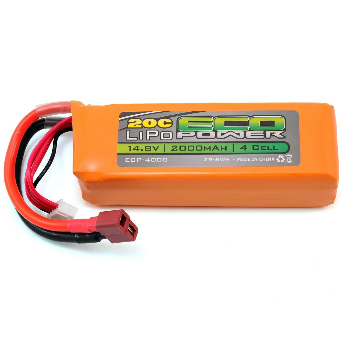EcoPower "Electron" 4S LiPo 20C Battery Pack (14.8V/2000mAh) (Starter Box)
