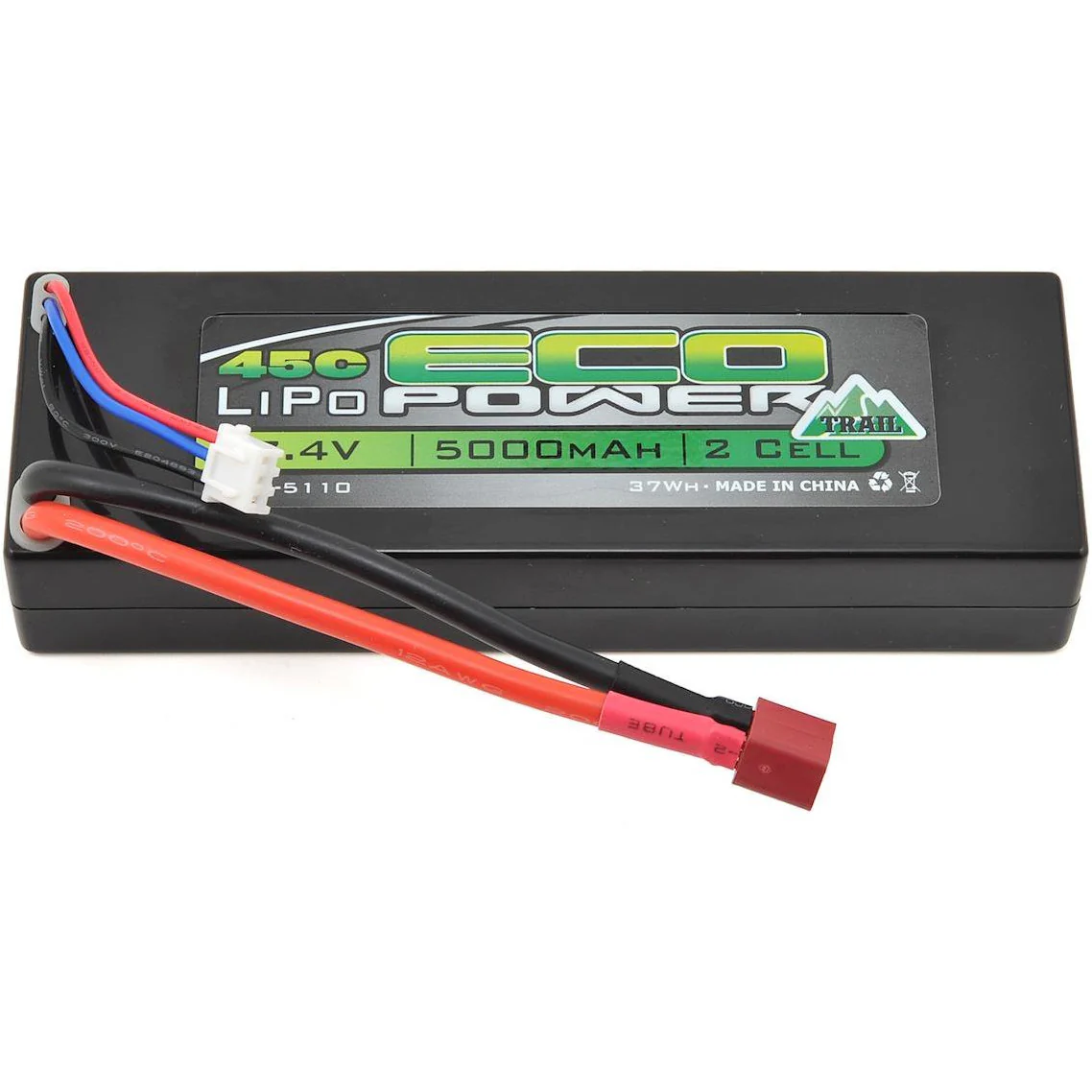 EcoPower "Trail" 2S 45C Hard Case LiPo Battery (7.4V/5000mAh)