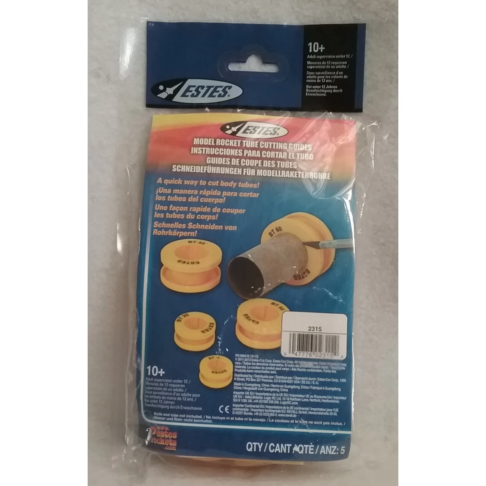 Estes Model Rocket Tube Cutting Guides