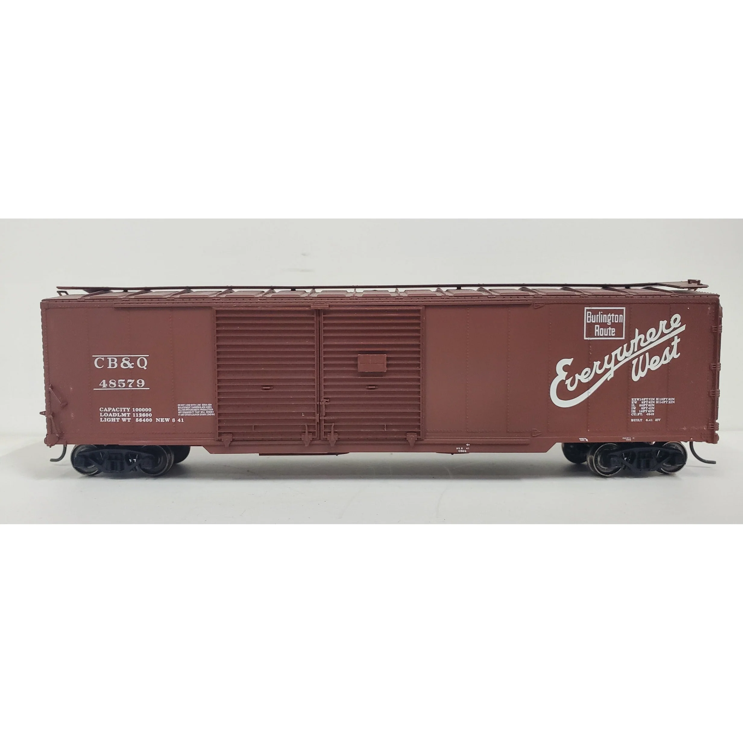 HO CB & Q 48579 Burlington Route Reefer Car