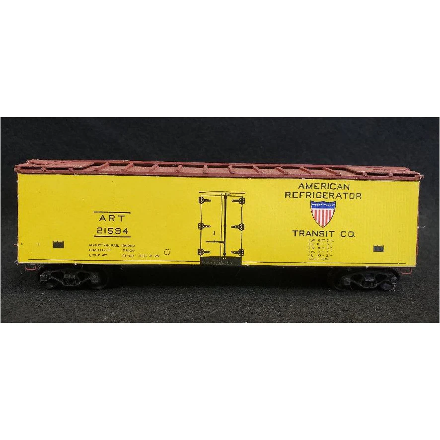 HO Scale Classic Era American Refrigerator Transit Co 21594 Wooden Refrigerator
