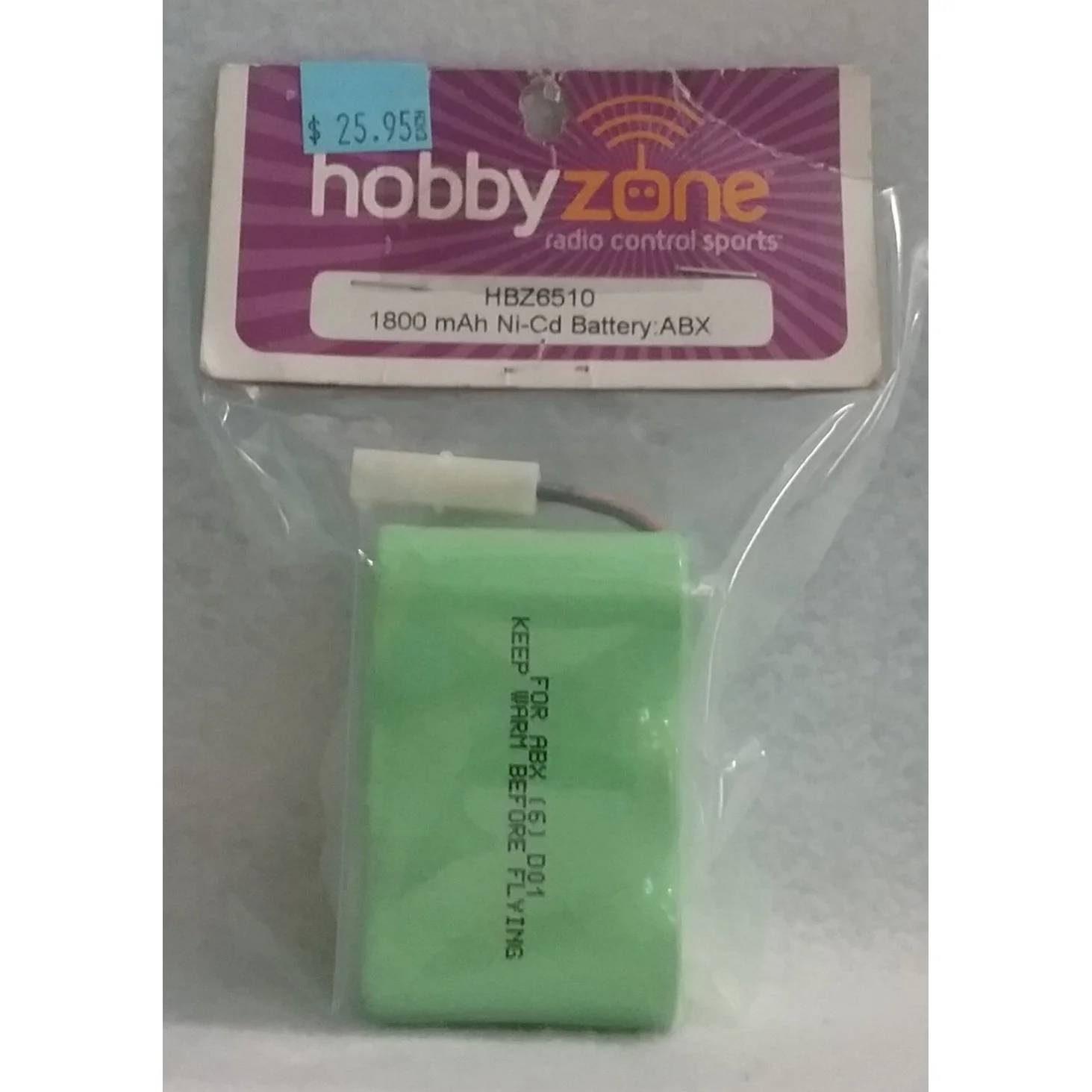 Hobbyzone HBZ6510 Ni-Cd 7.2V 1800mAh Battery ABX