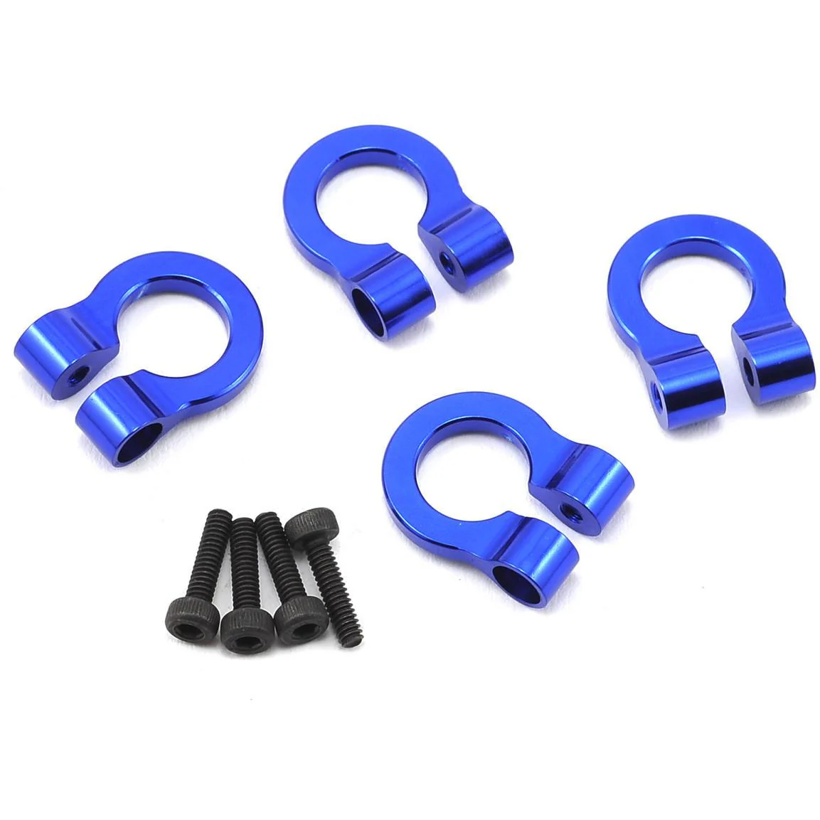 Hot Racing 1/10 Aluminum Tow Shackle D-Rings (Blue) (4)