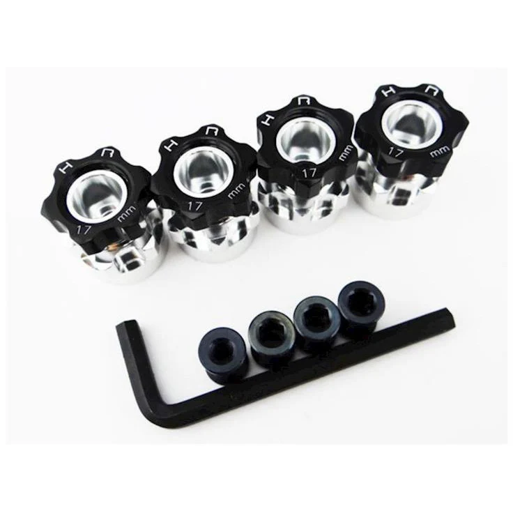 Hot Racing 12mm to 17mm Hex Hub Adapters (4) (6mm Offset)