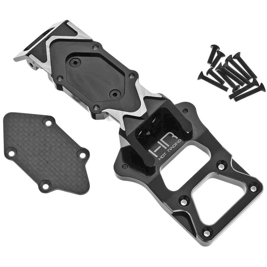 Hot Racing Aluminum & Carbon Fiber Front Bulkhead/Skid Plate Set