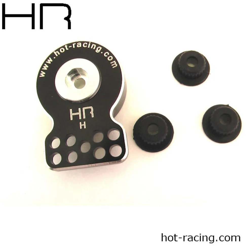 Hot Racing Aluminum CNC Heavy Duty Servo Saver w/Heavy Spring Tension (Black)