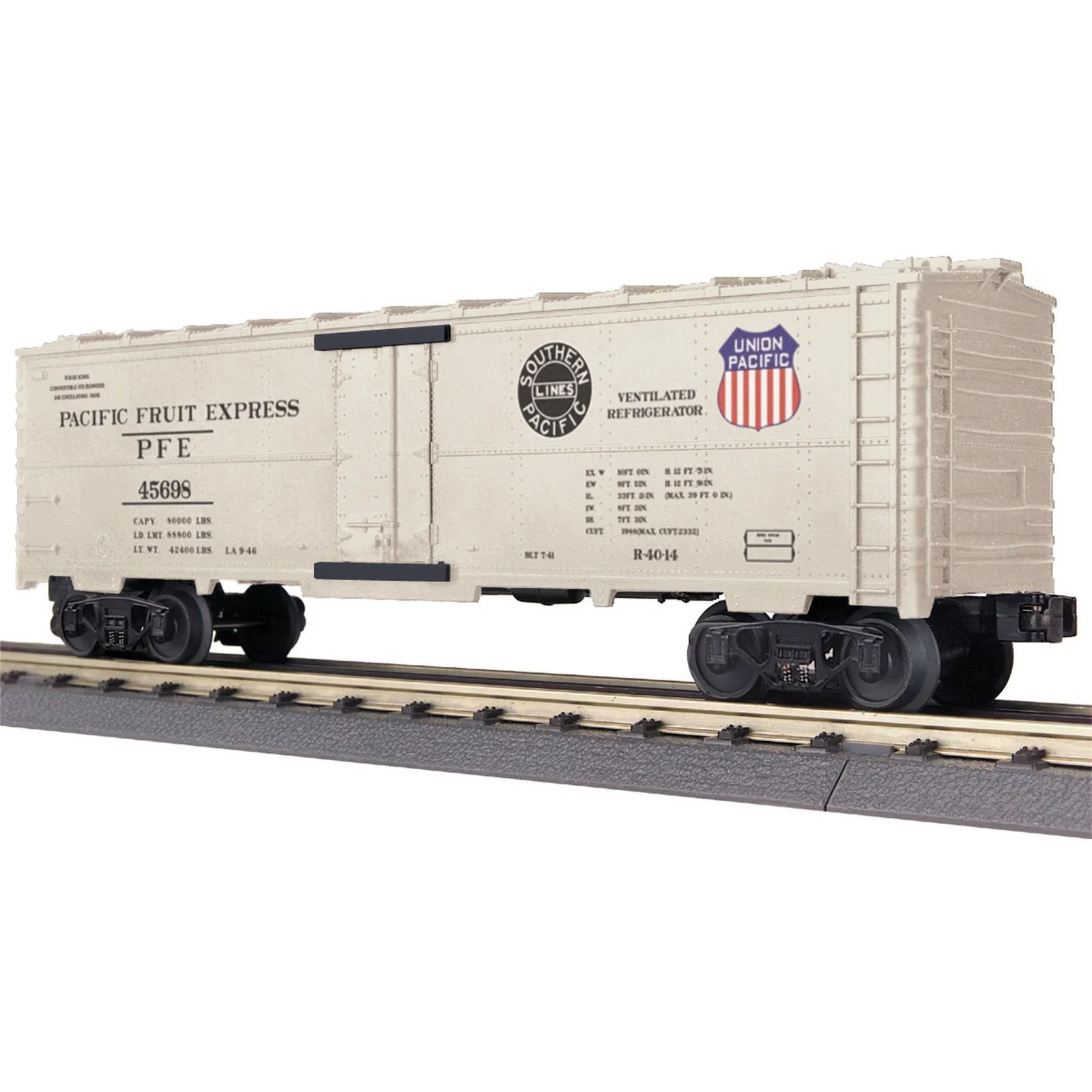 MTH Rail King 30-78178 Pacific Fruit Express Modern Reefer Car (Silver)