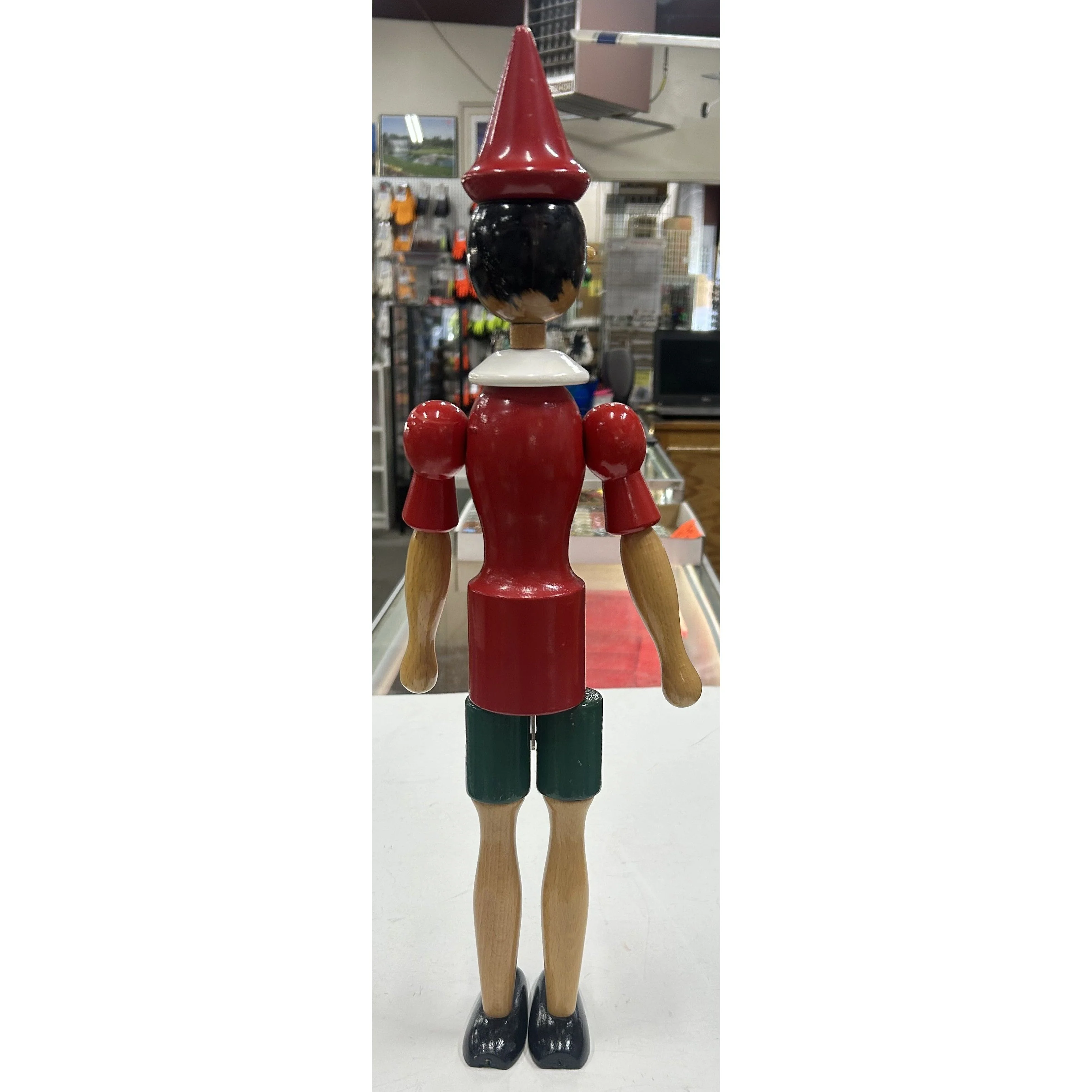 Pinocchio Jointed Wooden Italian Doll 19+ inches Vintage 1960s - Image 2