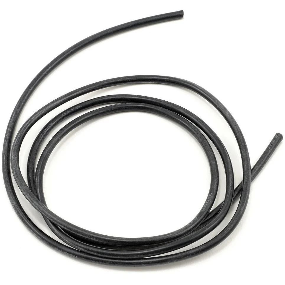 ProTek RC 16awg Black Silicone Hookup Wire (1 Meter)