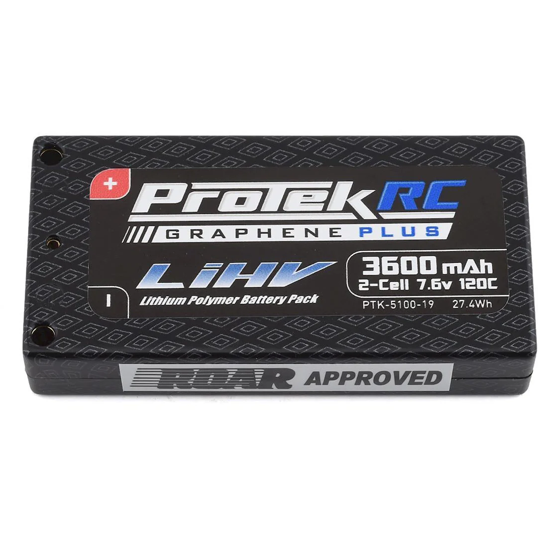 ProTek RC 2S 120C Si-Graphene + HV LCG Shorty LiPo Battery (7.6V/3600mAh)