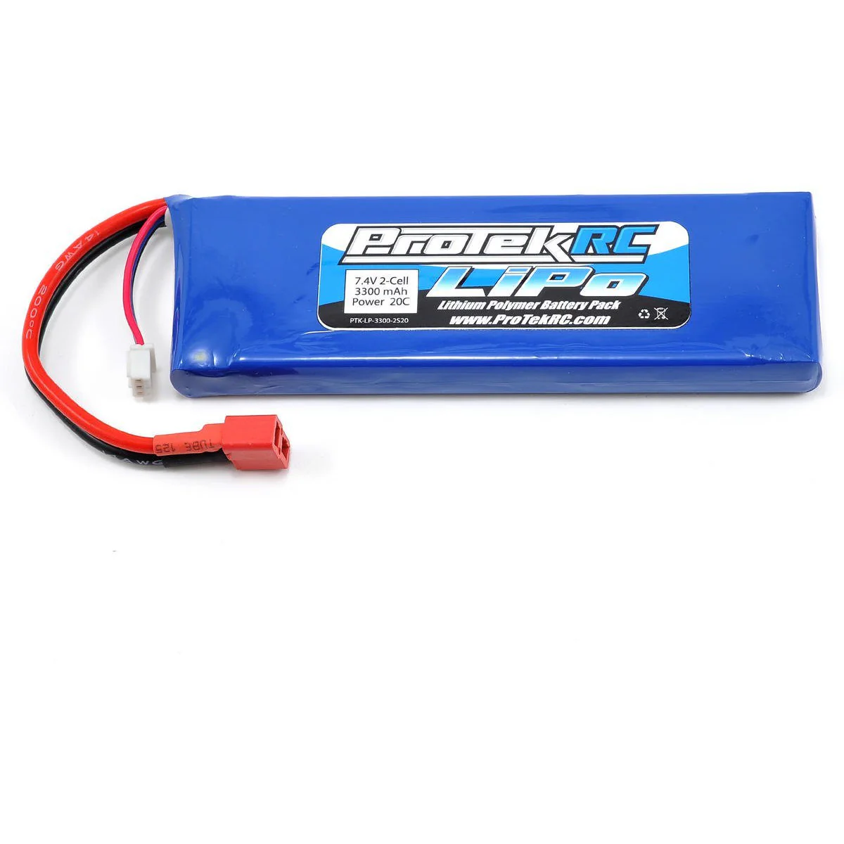 ProTek RC 2S LiPo 20C Battery (7.4V/3300mAh) (Receiver Battery)