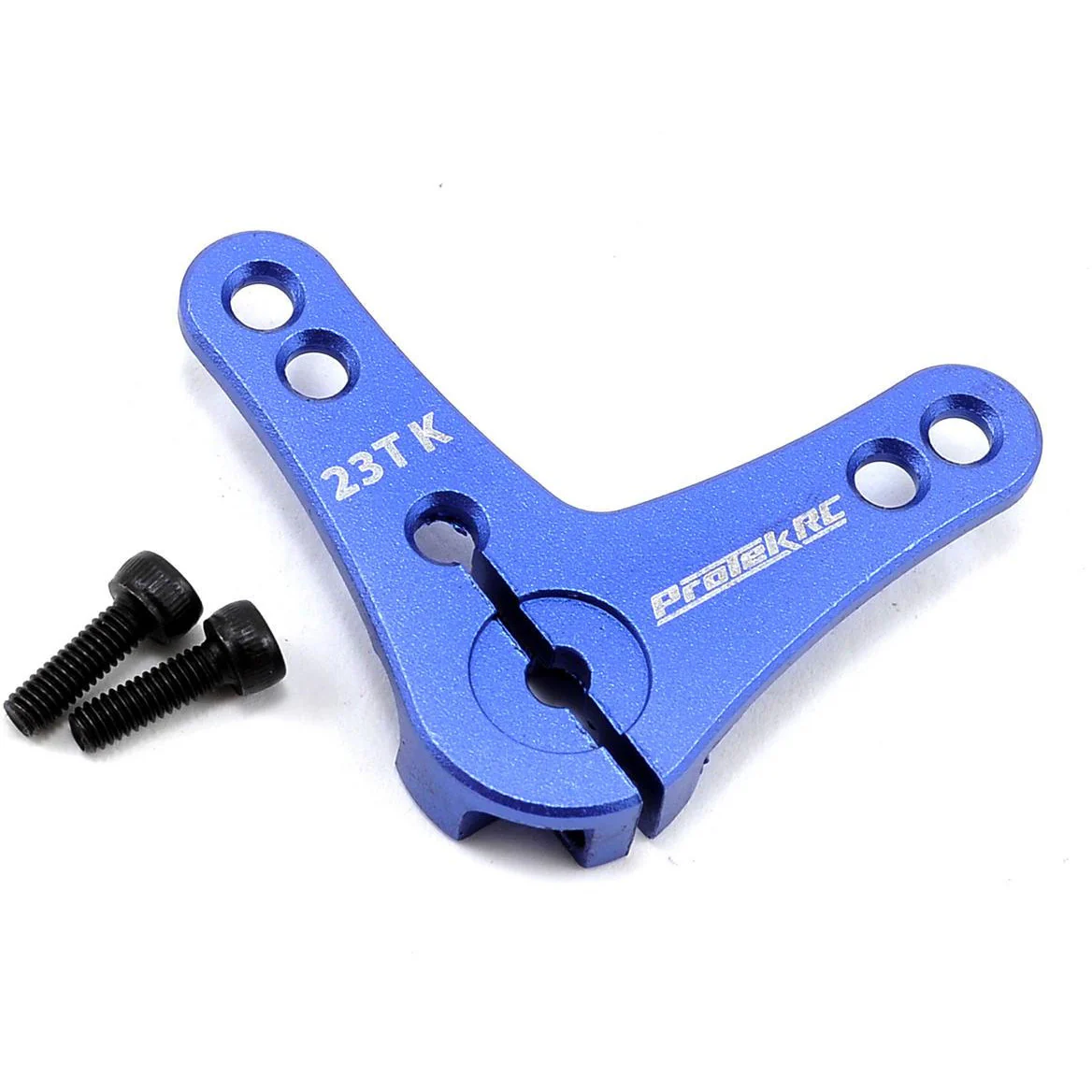 ProTek RC Aluminum L-Shaped Clamping Servo Horn (Blue) (23T-JR/Sanwa/KO)