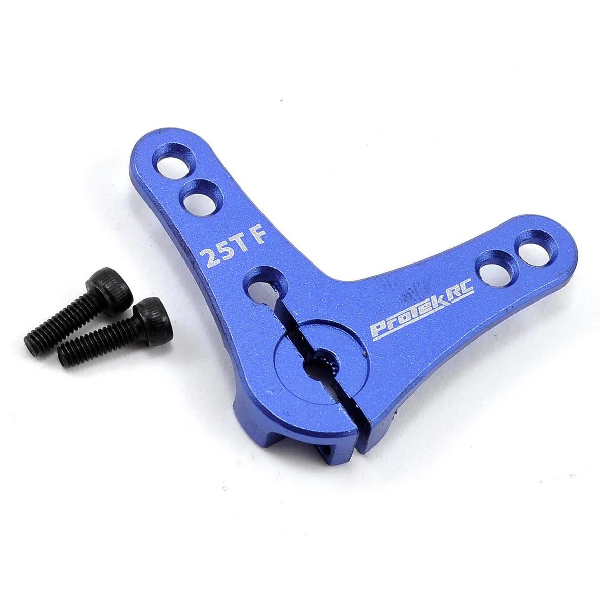 ProTek RC Aluminum L-Shaped Clamping Servo Horn (Blue) (25T)