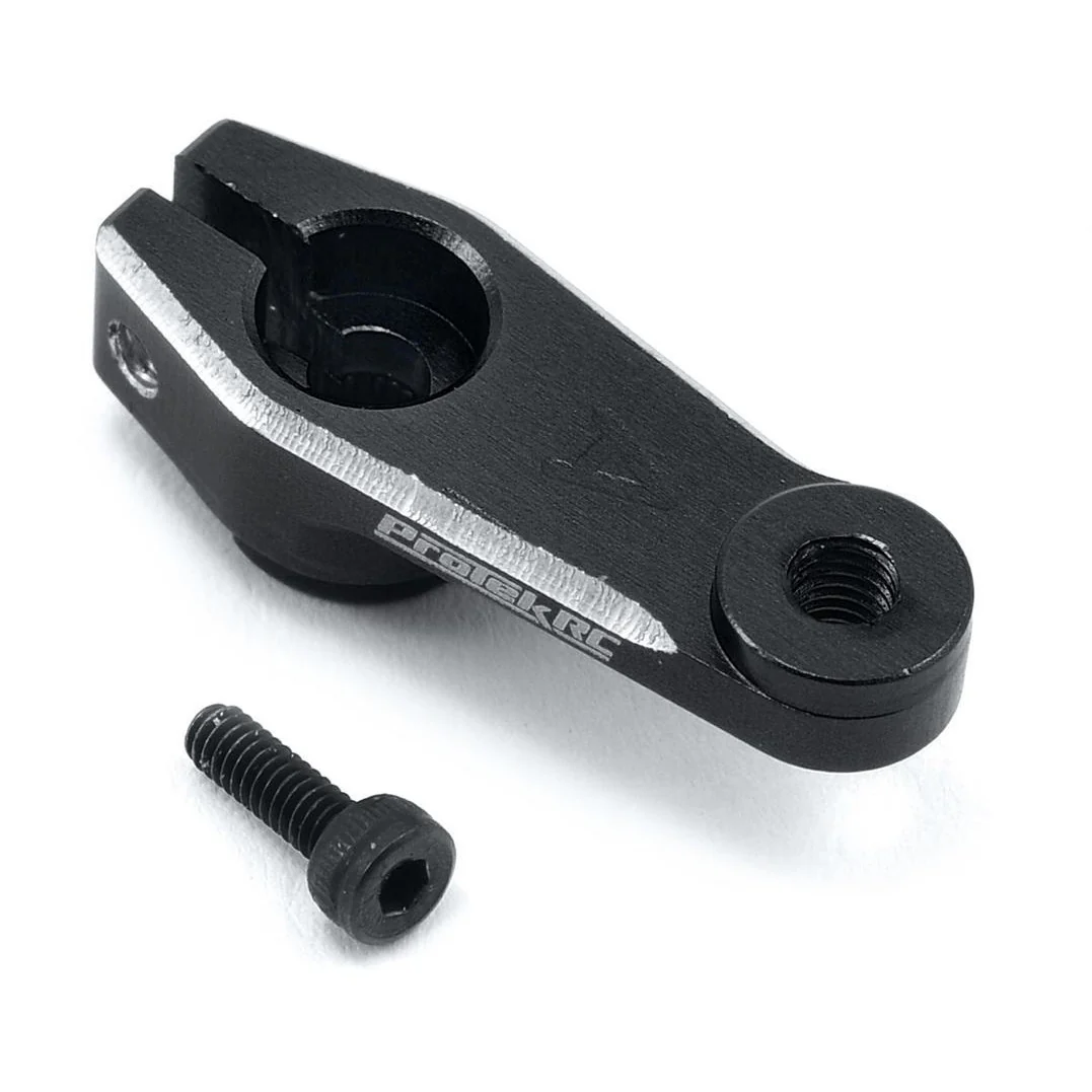 ProTek RC Aluminum Team Associated 1/10 Clamping Servo Horn (Black) (24T-Hitec)