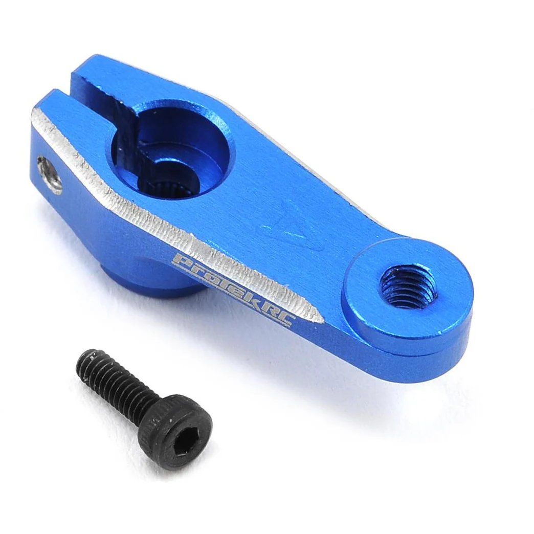 ProTek RC Aluminum Team Associated 1/10 Clamping Servo Horn (Blue) (24T-Hitec)
