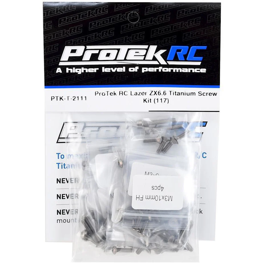ProTek RC Lazer ZX6.6 Titanium Screw Kit (117)