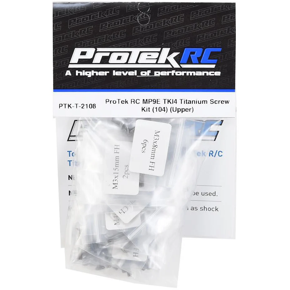 ProTek RC MP9E TKI4 Titanium Screw Kit (104) (Upper)