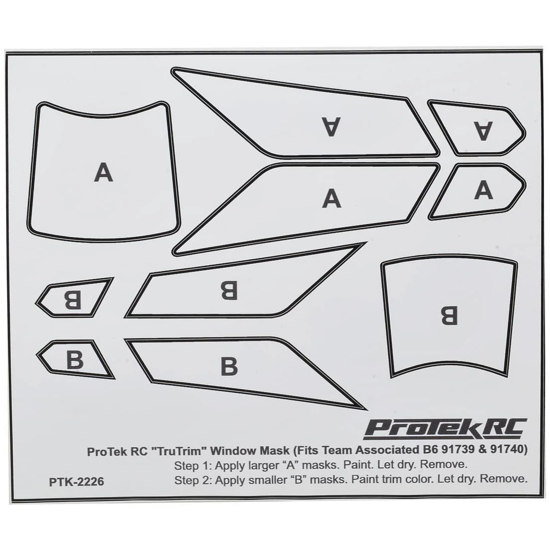 ProTek RC TruTrim B6/B6D Window Mask Trim Set (Fits ASC91739 & ASC91740)
