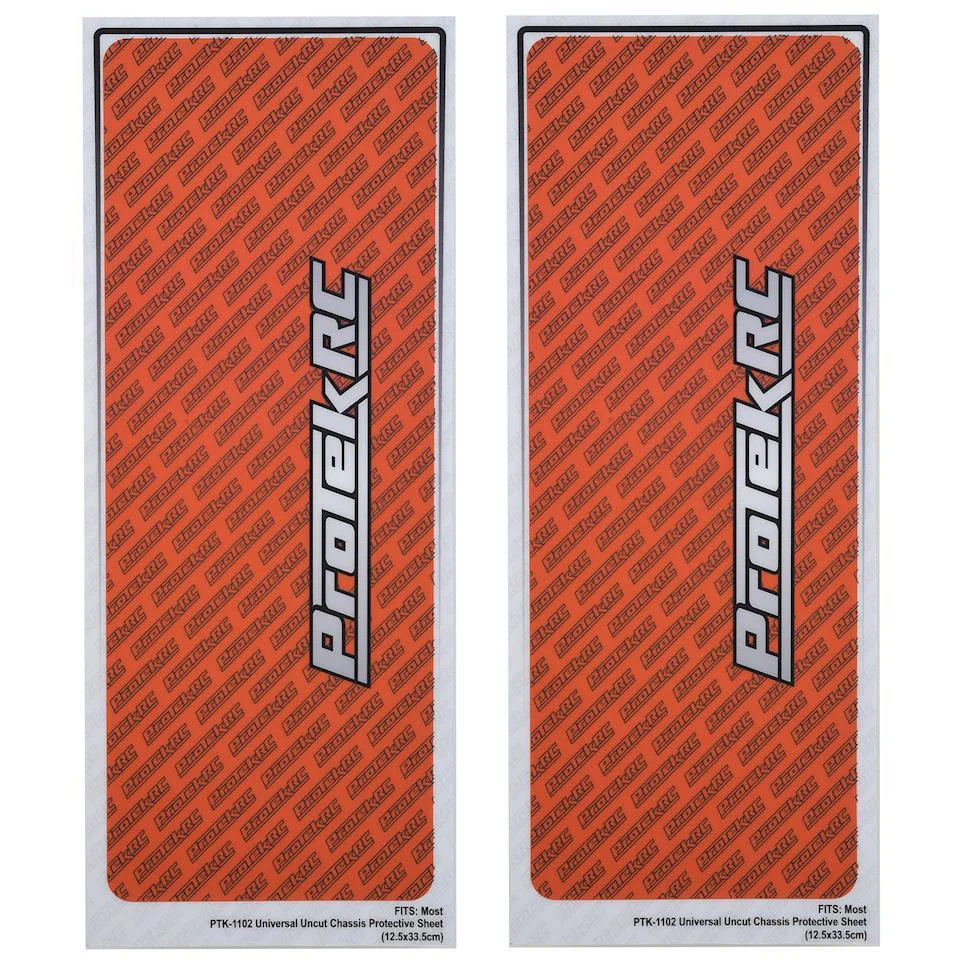 ProTek RC Universal "Thick" Chassis Protective Sheet (Orange) (2)