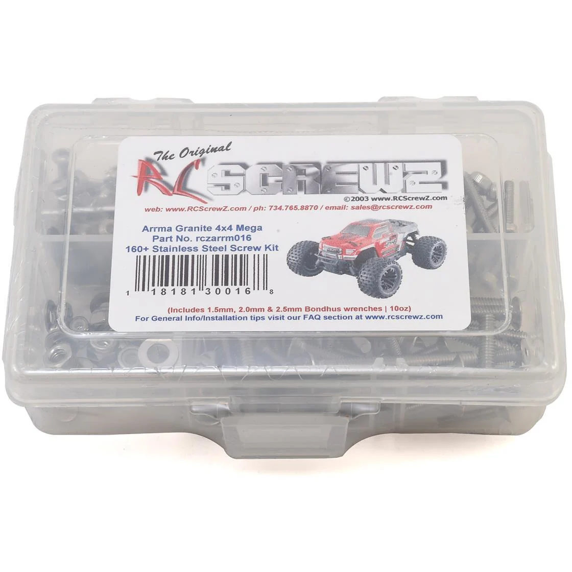 RC Screwz Arrma Granite 4x4 Mega Stainless Steel Screw Kit
