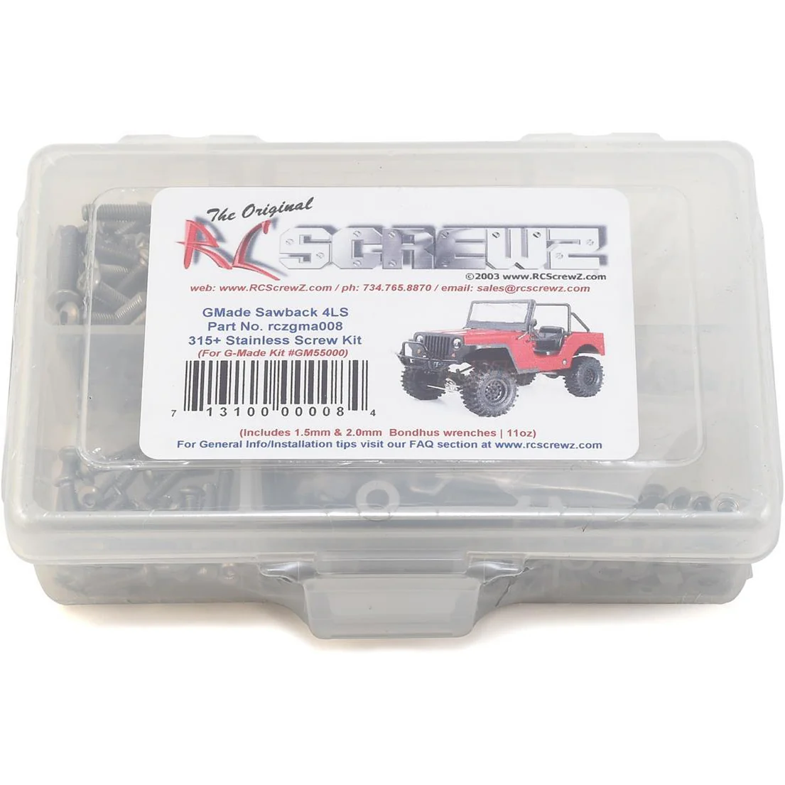 RC Screwz GMade Sawback 4LS Stainless Steel Screw Kit