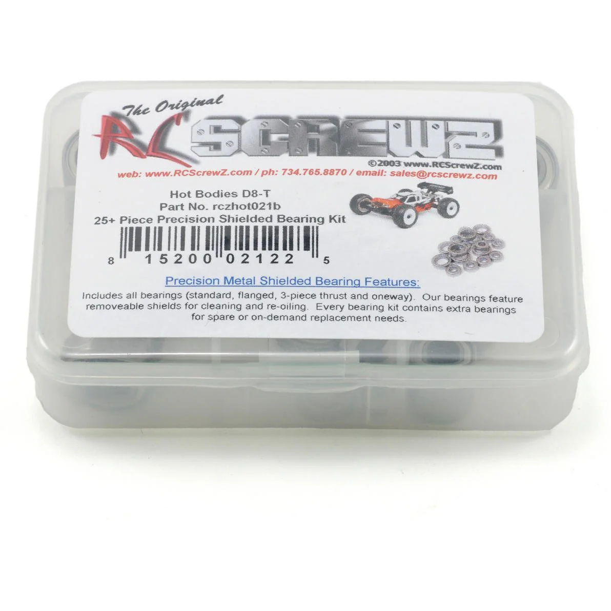 RC Screwz Hot Bodies D8T Bearing Set