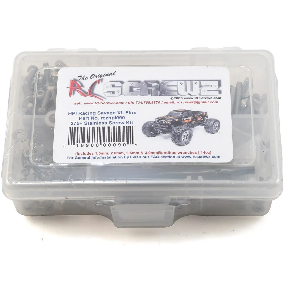RC Screwz HPI Savage XL Flux Stainless Steel Screw Kit
