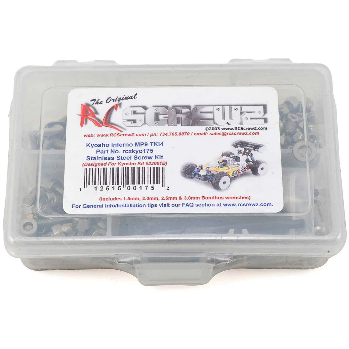 RC Screwz Kyosho MP9 TKI4 Stainless Screw Kit
