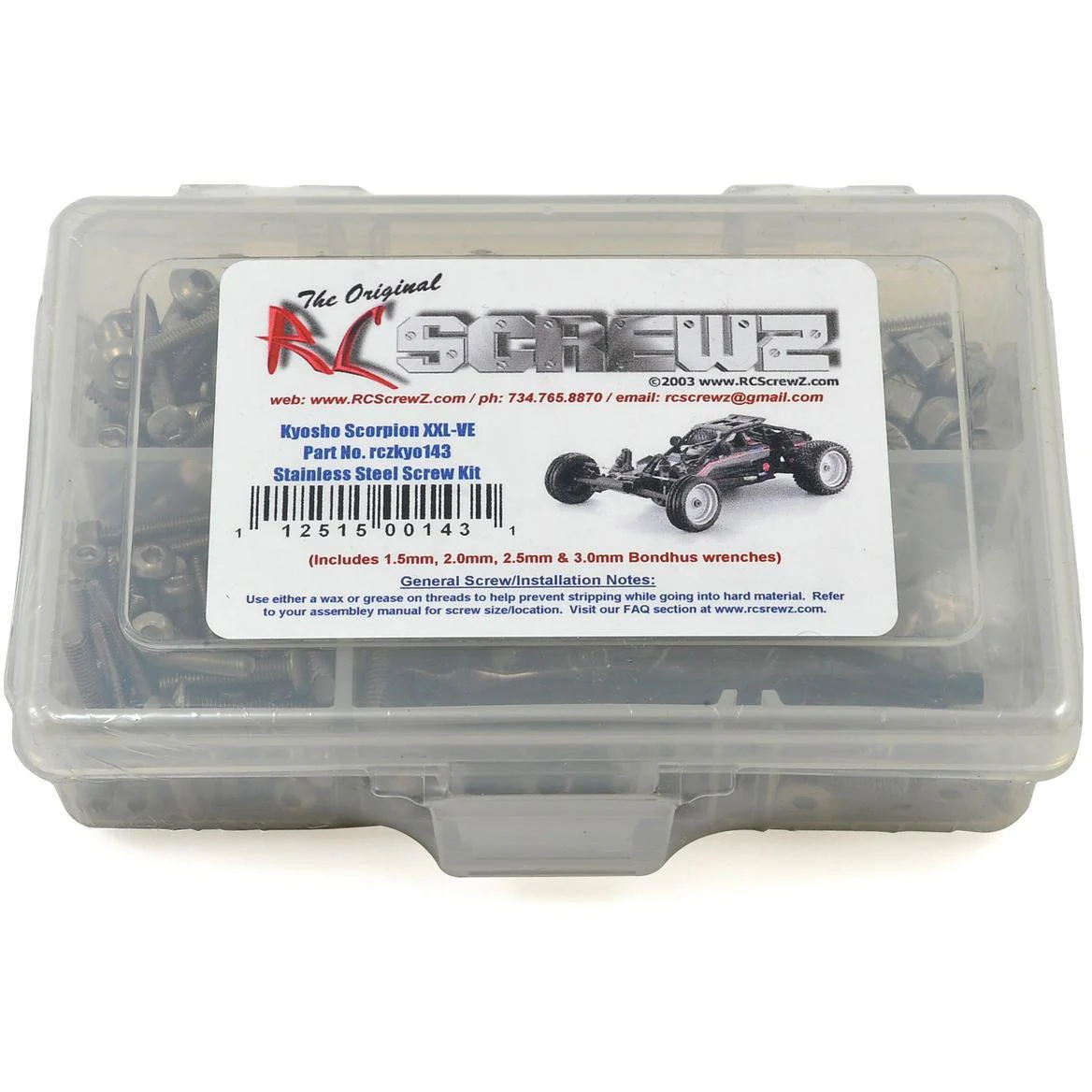 RC Screwz Kyosho Scorpion XXL VE Stainless Steel Screw Kit