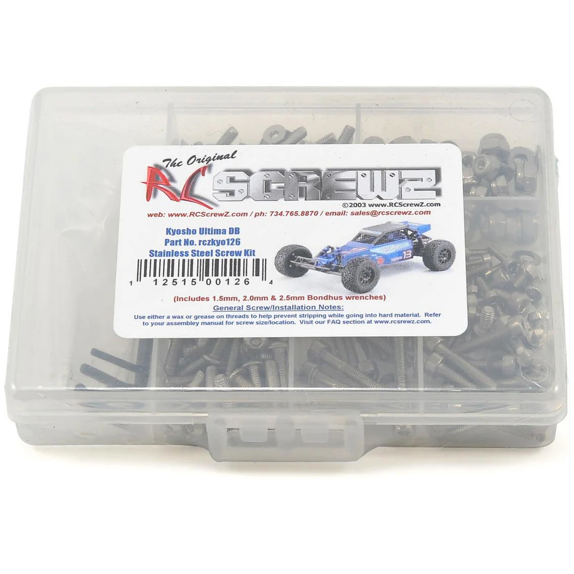 RC Screwz Kyosho Ultima DB Stainless Steel Screw Kit