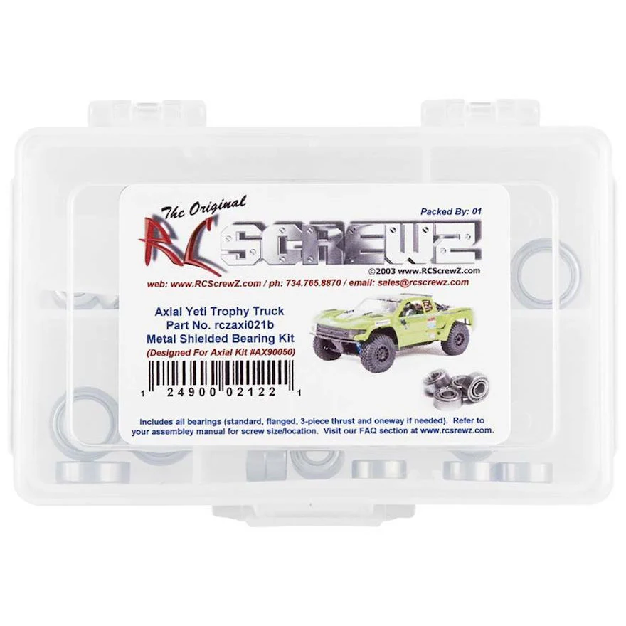 RC Screwz Metal Shielded Bearing Kit Yeti SCORE Trophy