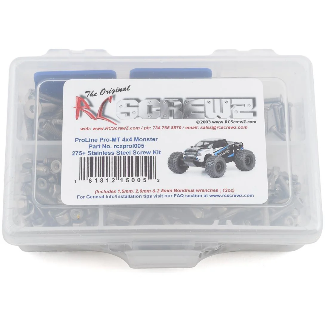 RC Screwz PRO-MT 4x4 Stainless Steel Screw Kit