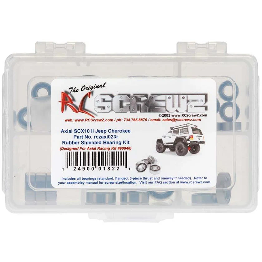 RC Screwz Rubber Shielded Bearing Kit SCX10 II Jeep Chero