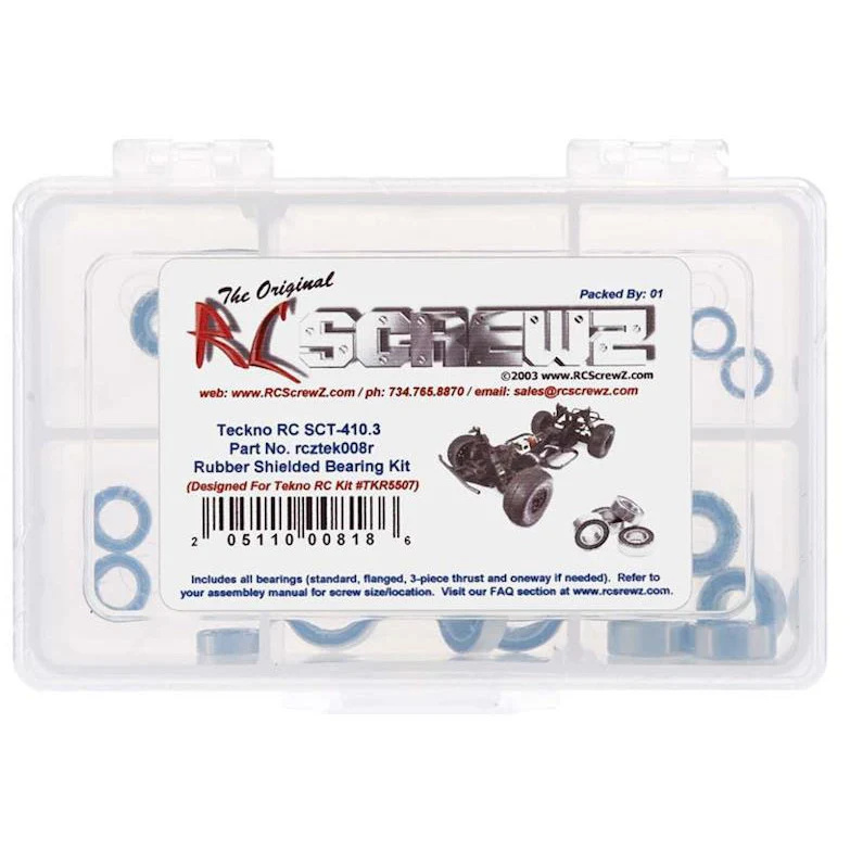 RC Screwz Rubber Shielded Bearing Kit Tekno SCT410.3 4WD