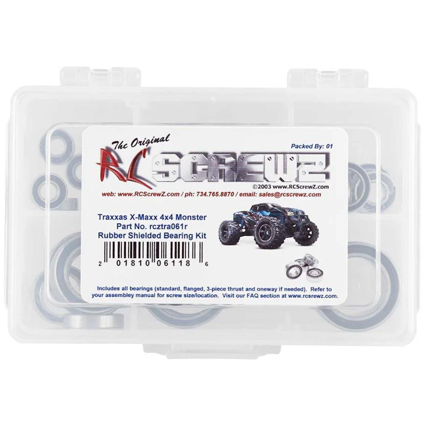 RC Screwz Rubber Shielded Bearing Kit Traxxas X-Maxx
