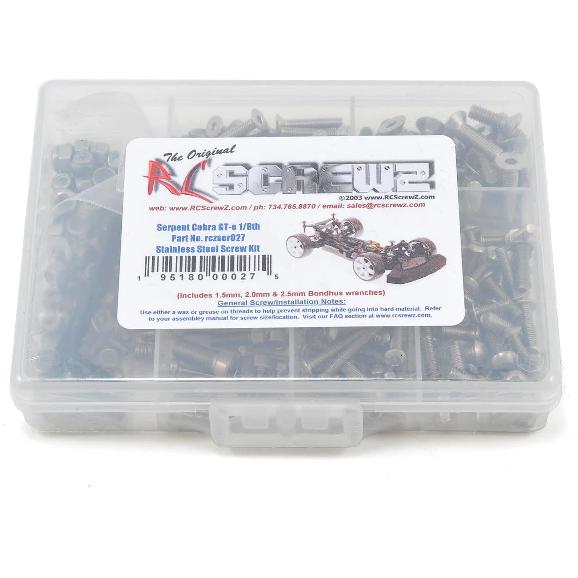 RC Screwz Serpent Cobra GT-e Stainless Steel Screw Kit