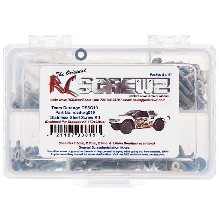 RC Screwz Stainless Steel Screw Kit Durango DESC10