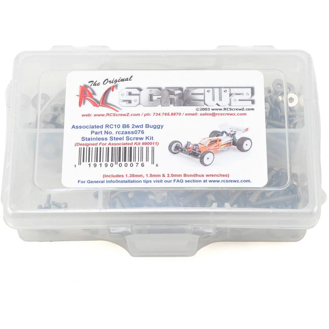 RC Screwz Team Associated RC10 B6 Stainless Steel Screw Kit