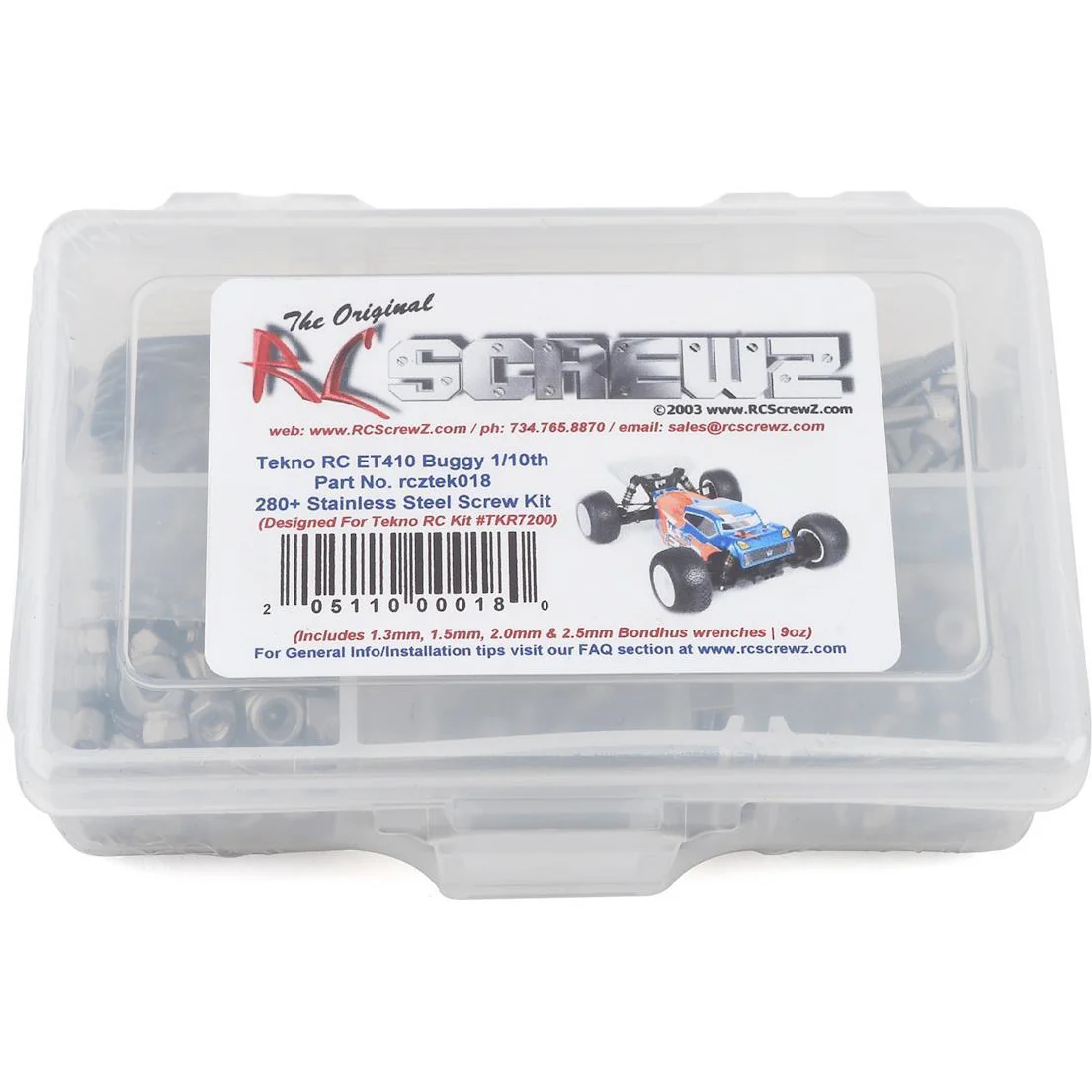 RC Screwz Tekno ET410 Truggy Stainless Steel Screw Kit