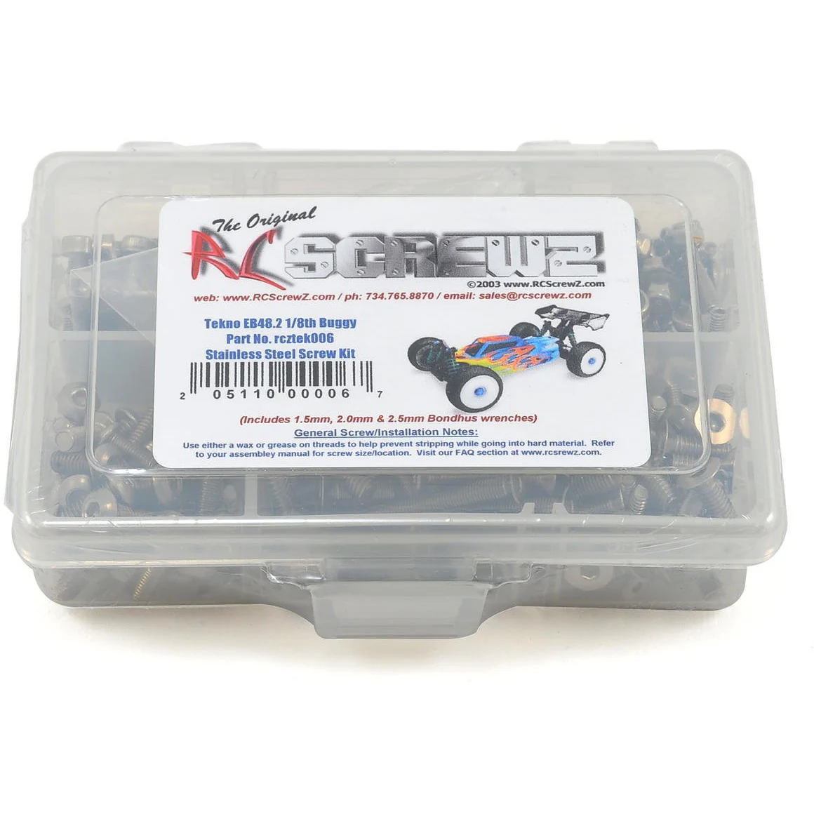 RC Screwz Tekno RC EB48.2 1/8th Buggy Stainless Steel Screw Kit