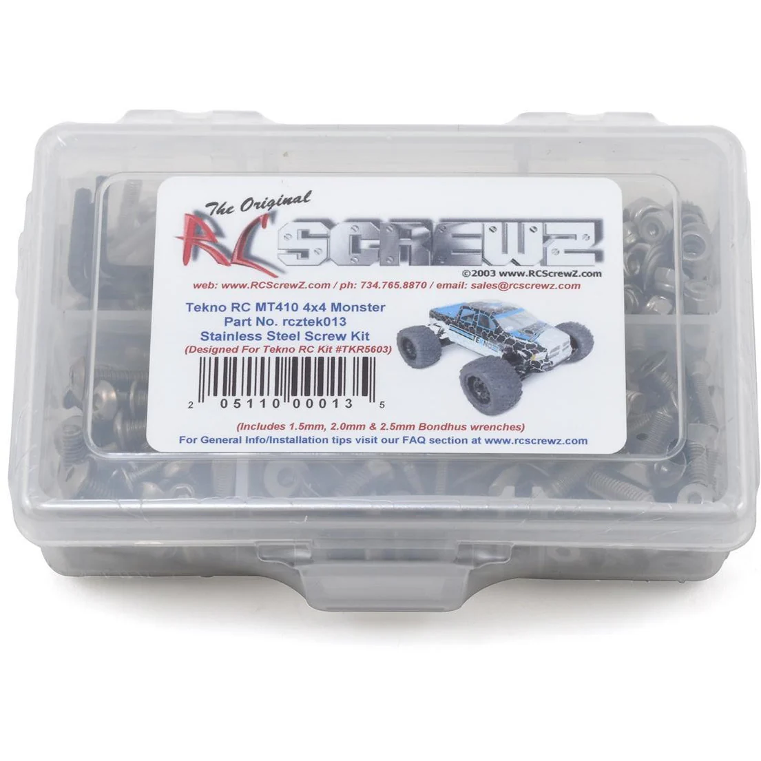 RC Screwz Tekno RC MT410 4x4 Stainless Steel Screw Kit