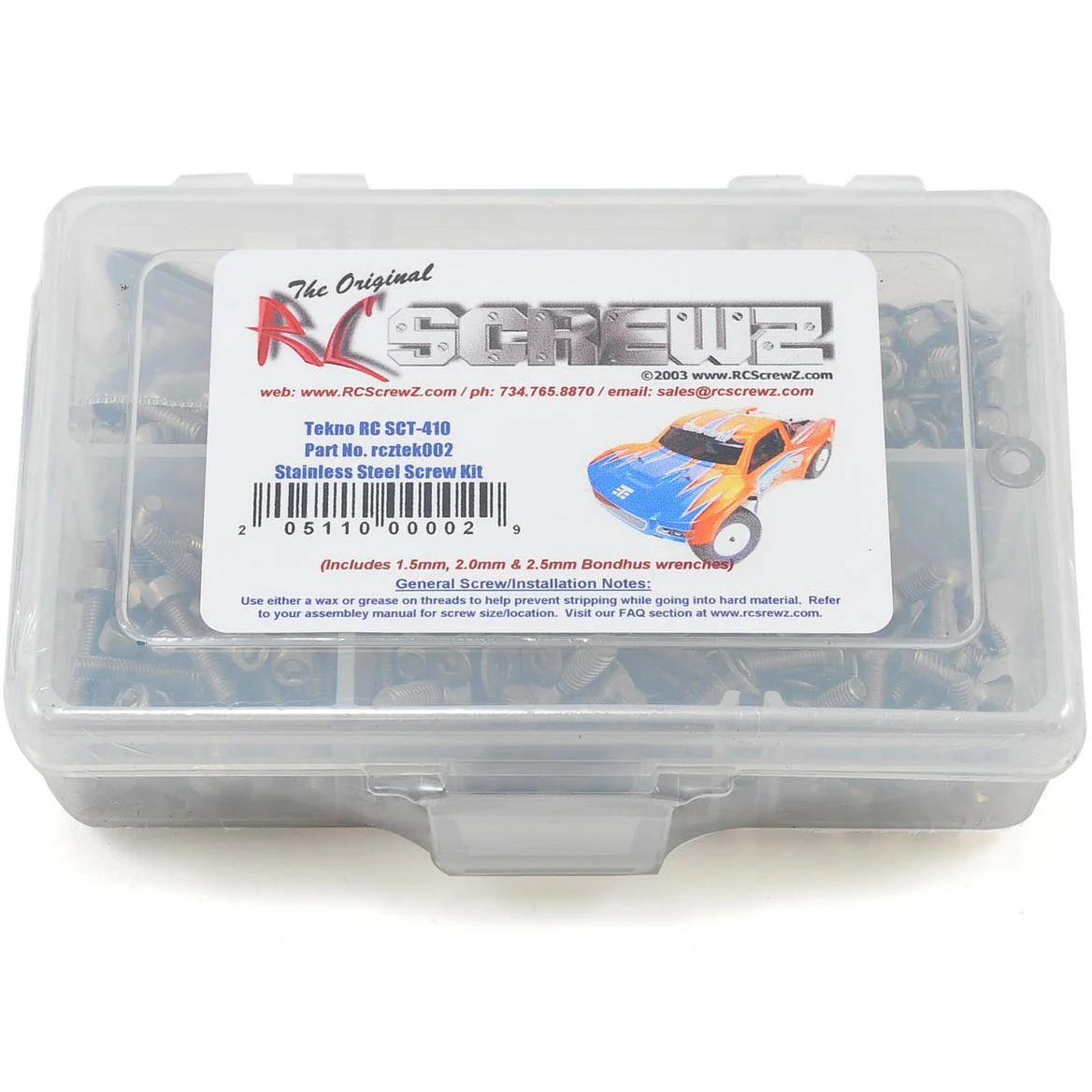 RC Screwz Tekno SCT410 Stainless Steel Screw Kit
