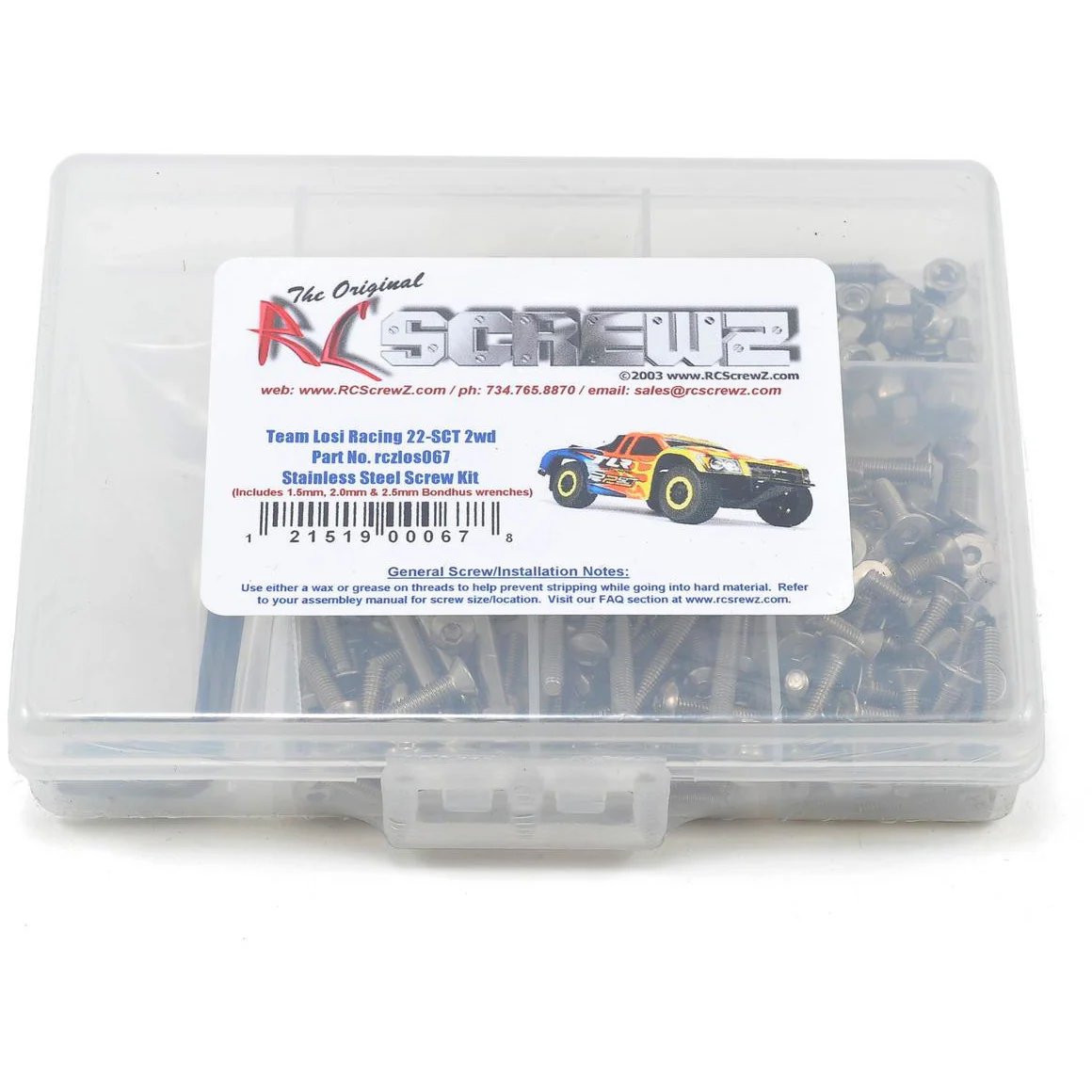 RC Screwz TLR 22SCT Stainless Steel Screw Kit