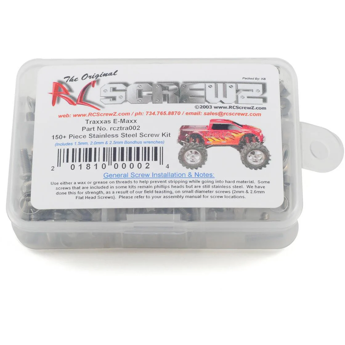 RC Screwz Traxxas E-Maxx Stainless Steel Screw Kit