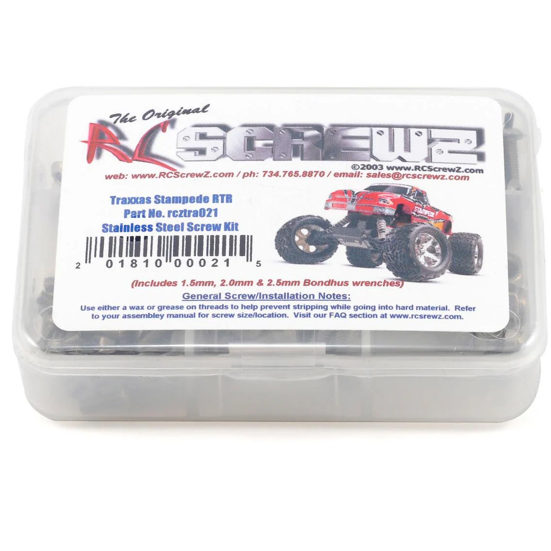 RC Screwz Traxxas Stampede XL5 Stainless Steel Screw Set