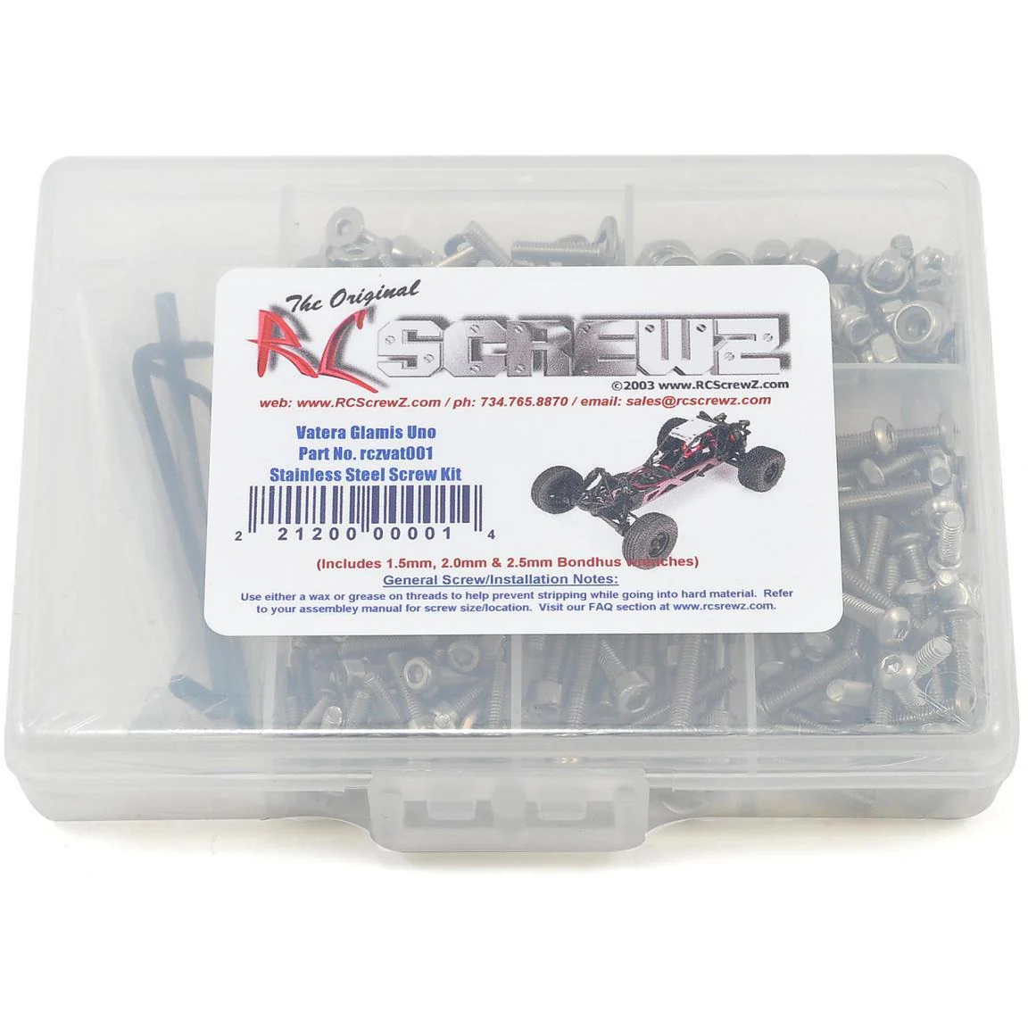 RC Screwz Vaterra Glamis UNO Stainless Steel Screw Kit